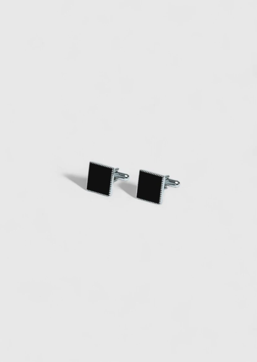 Black Brass Cuff Link - 1
