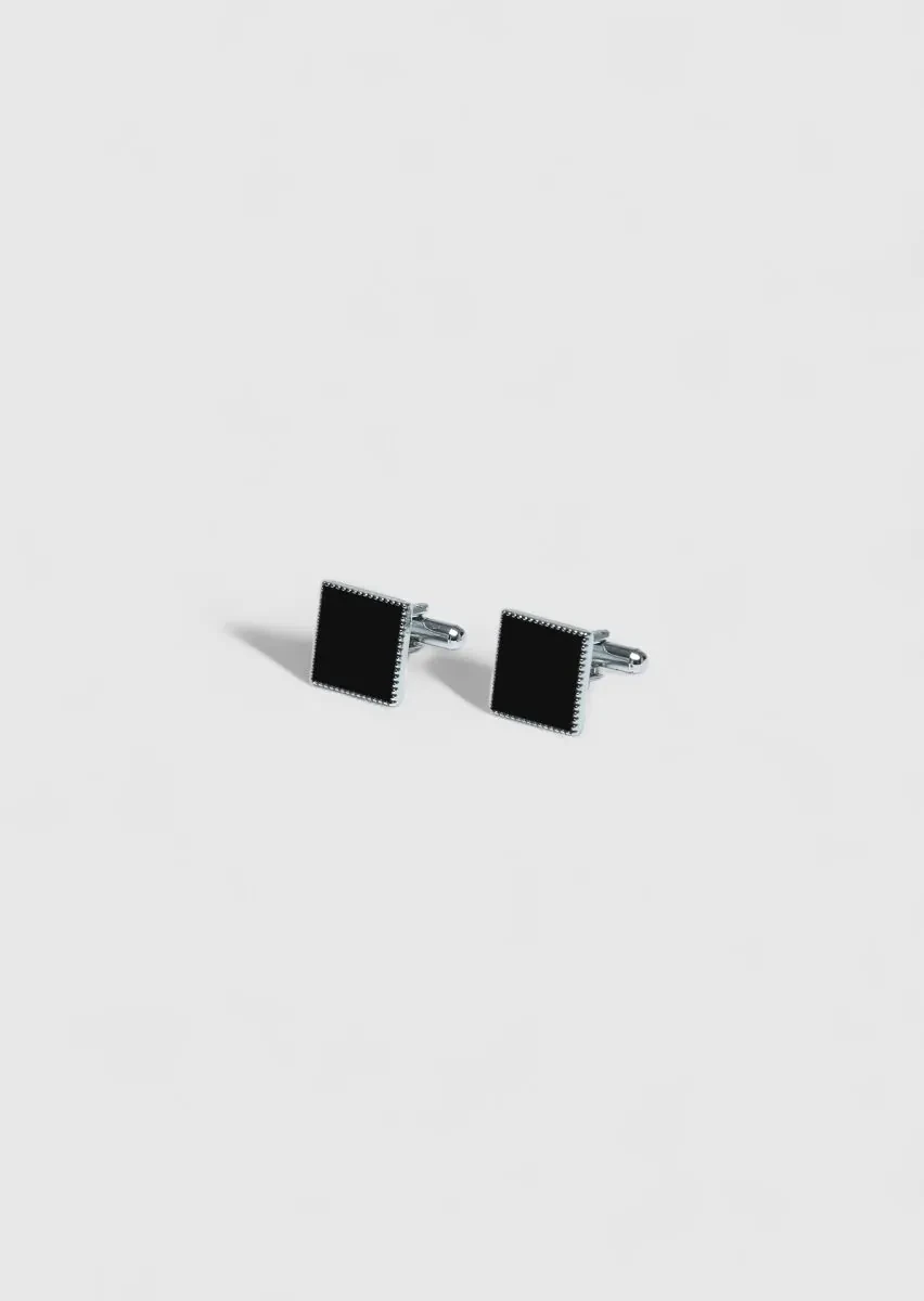 Black Brass Cuff Link - 1