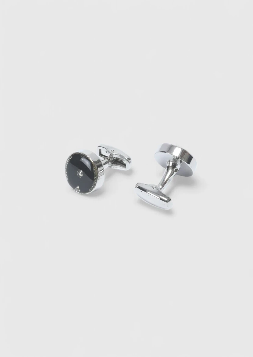 Black Brass Cuff Link - 2