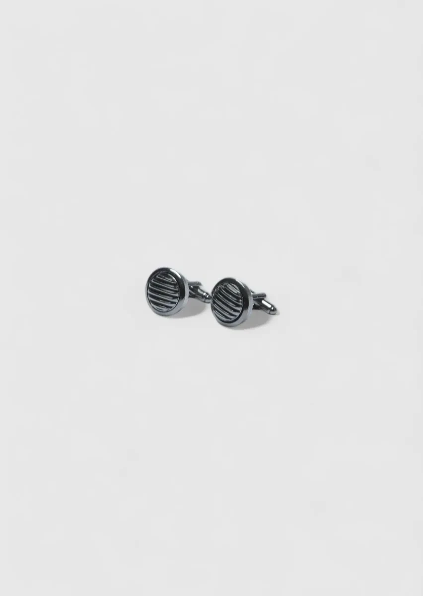 Black Brass Cuff Link - 2