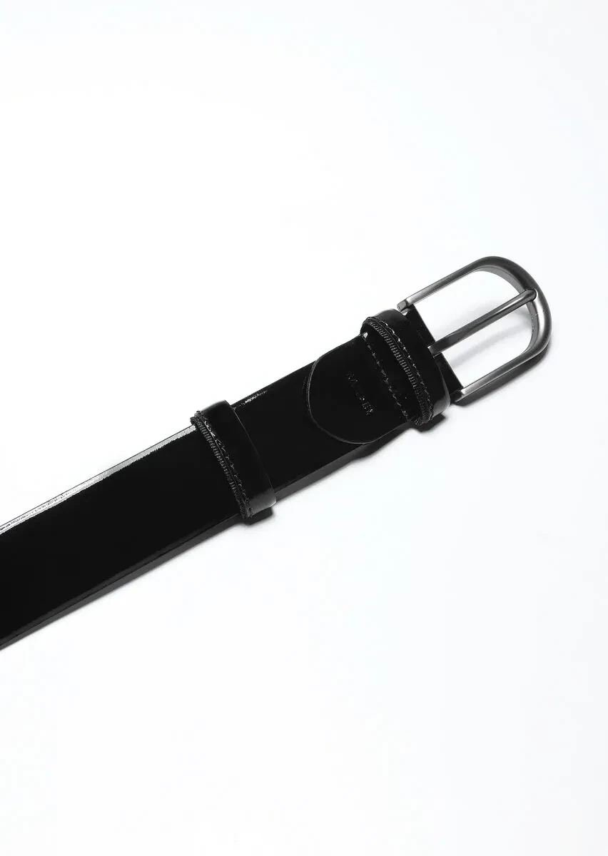 Black Cow Leather Belt - 2