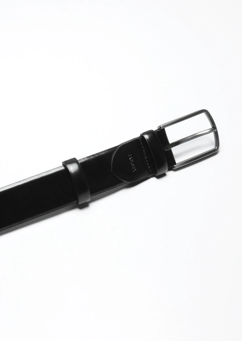 Black Cow Leather Belt - 2