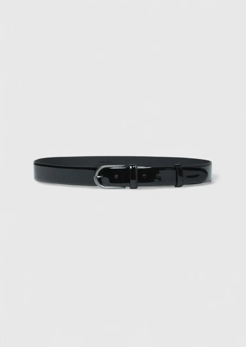 Black Cow Leather Belt - 1