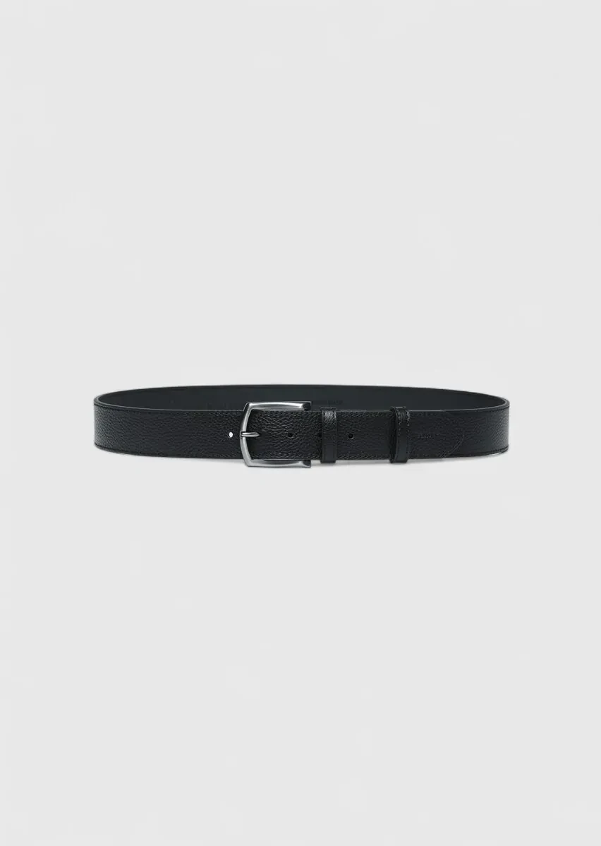 Black Cow Leather Belt - 1