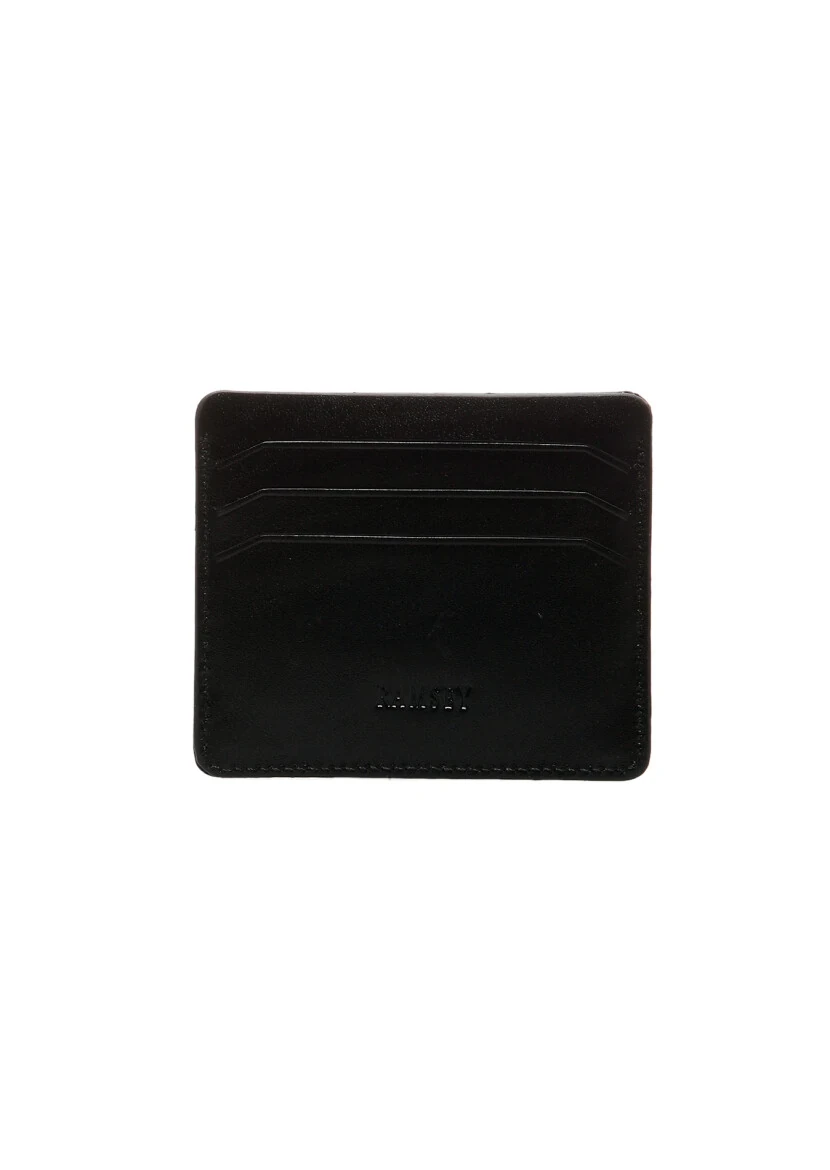 Black Cow Leather Card Holder - 1