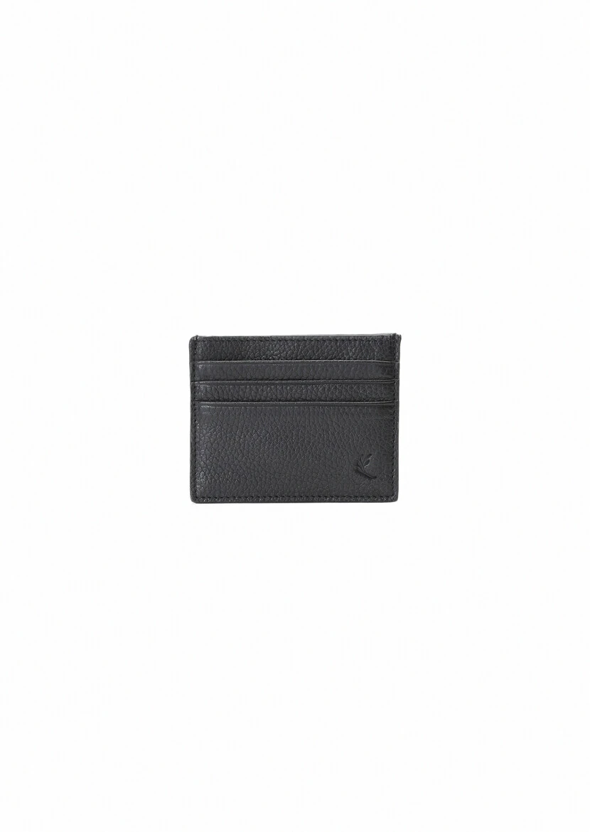 Black Cow Leather Card Holder - 1