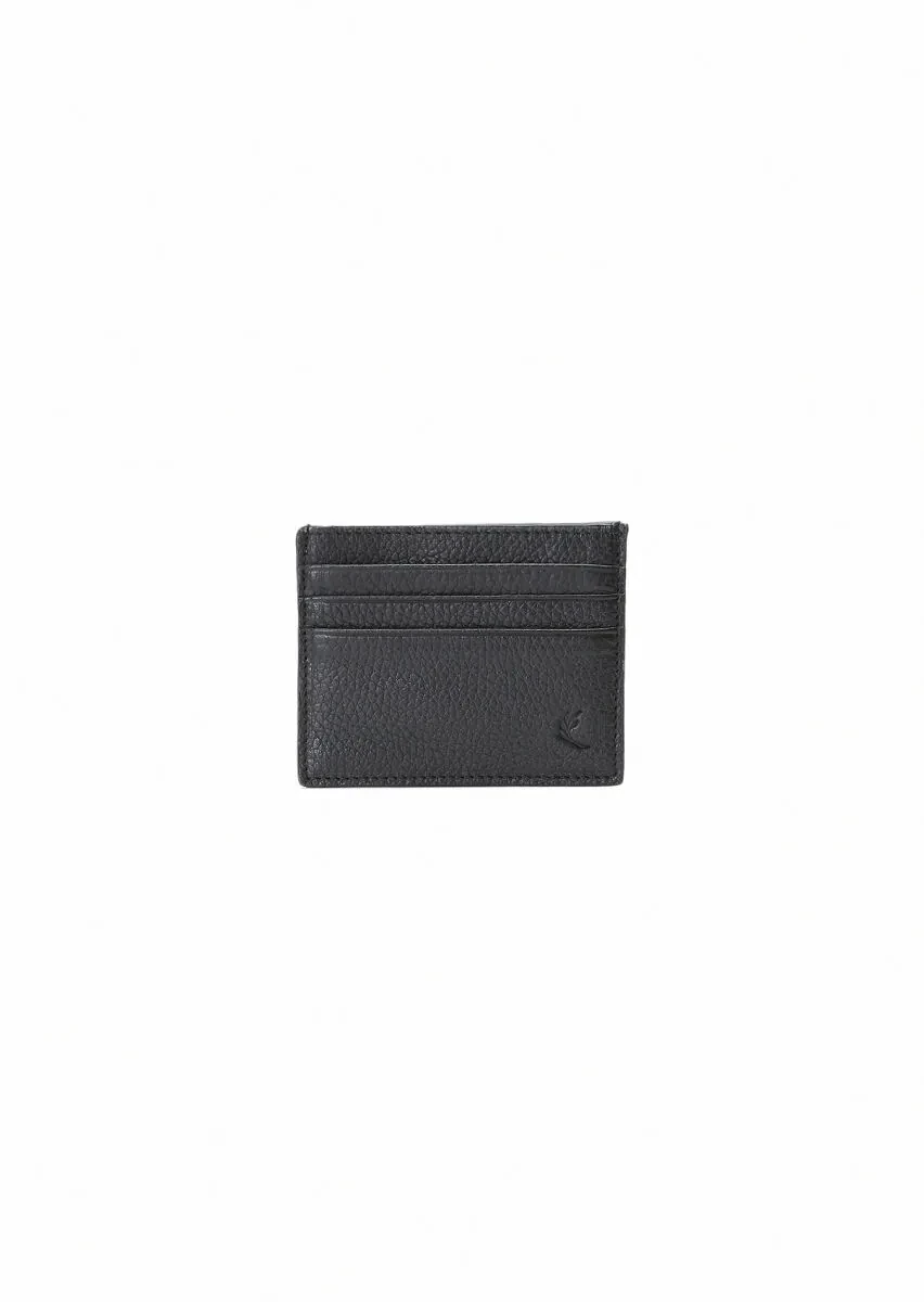 Black Cow Leather Card Holder - 1