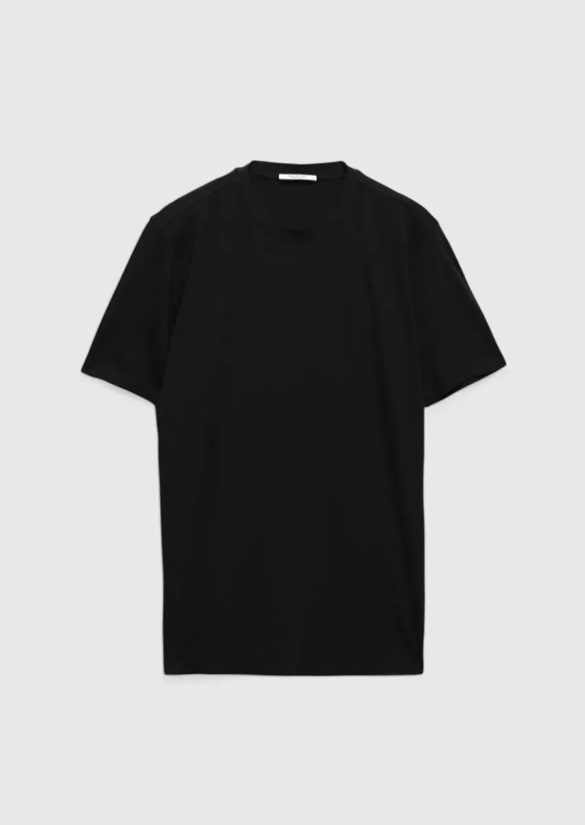 Black Crew Neck T-Shirt - 5