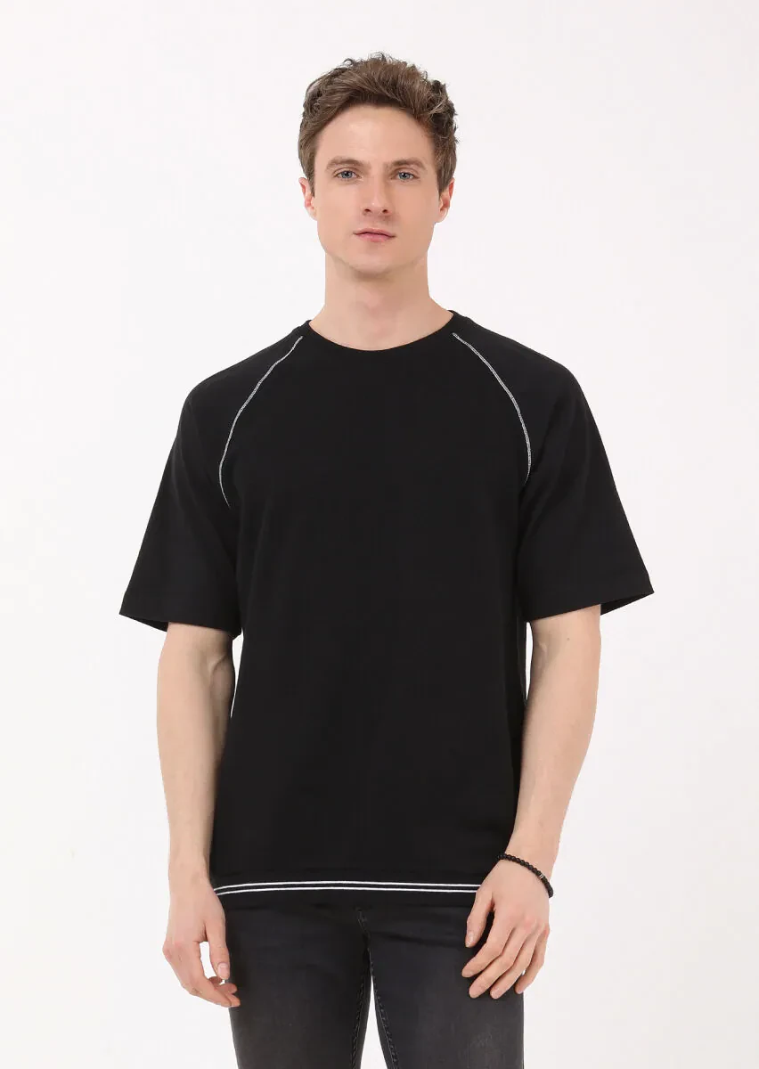 Black Jacquard Sweatshirt - 1