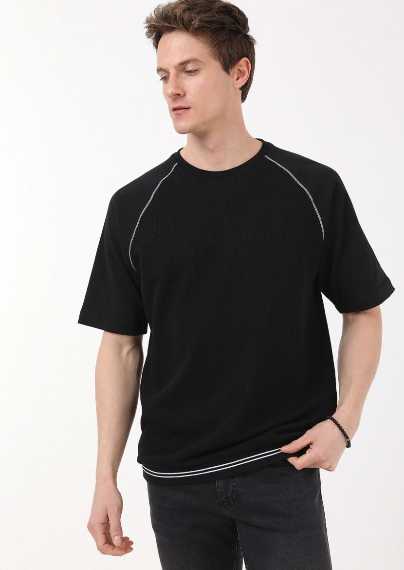 Black Jacquard Sweatshirt 