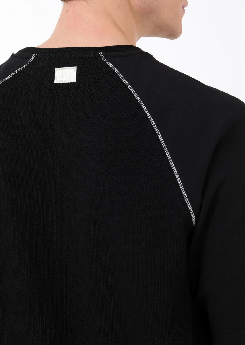 Black Jacquard Sweatshirt - 3