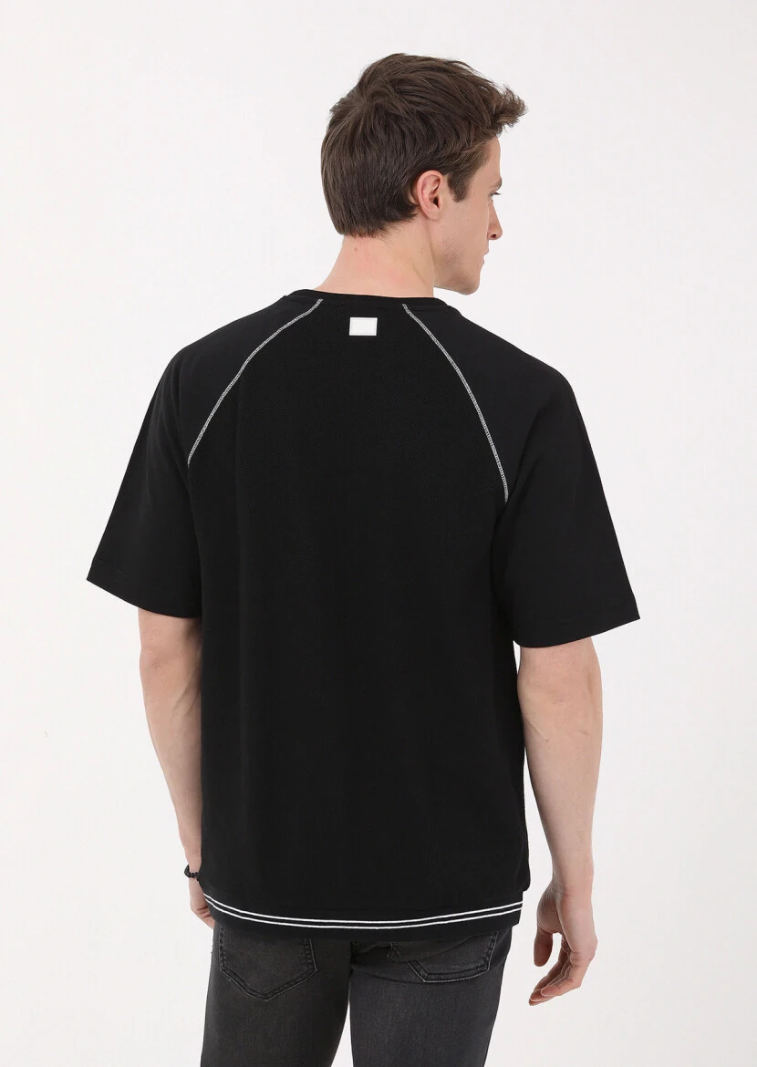 Black Jacquard Sweatshirt - 5