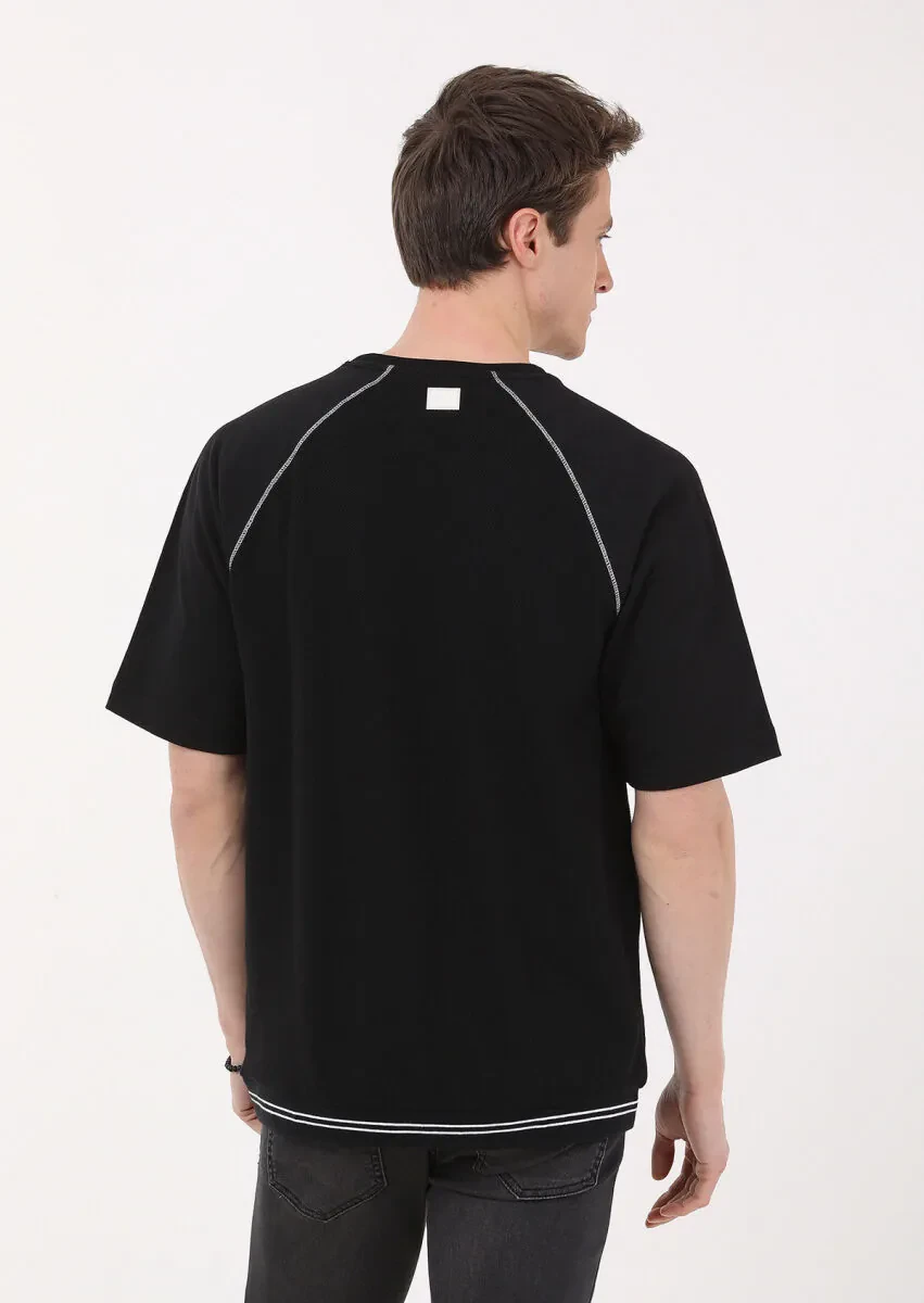 Black Jacquard Sweatshirt - 5