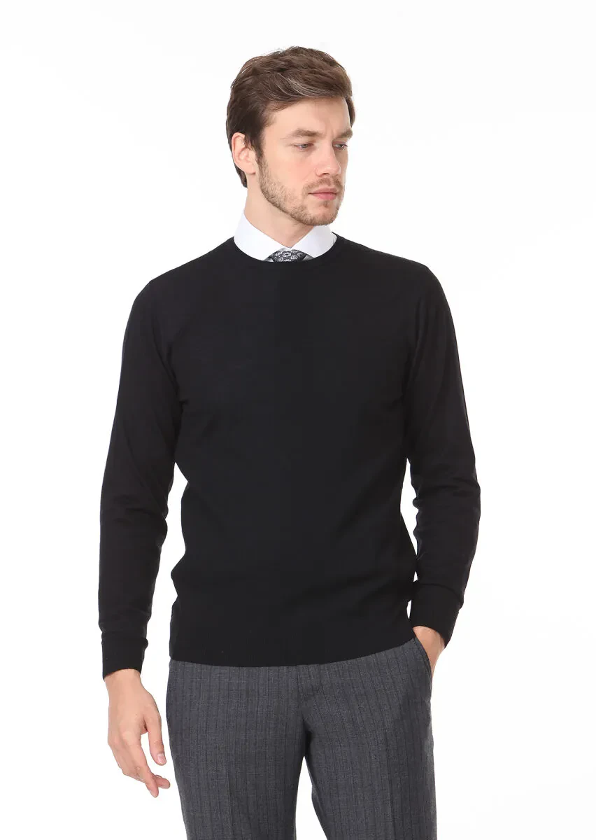 Black Knitwear Sweatshirt - 2