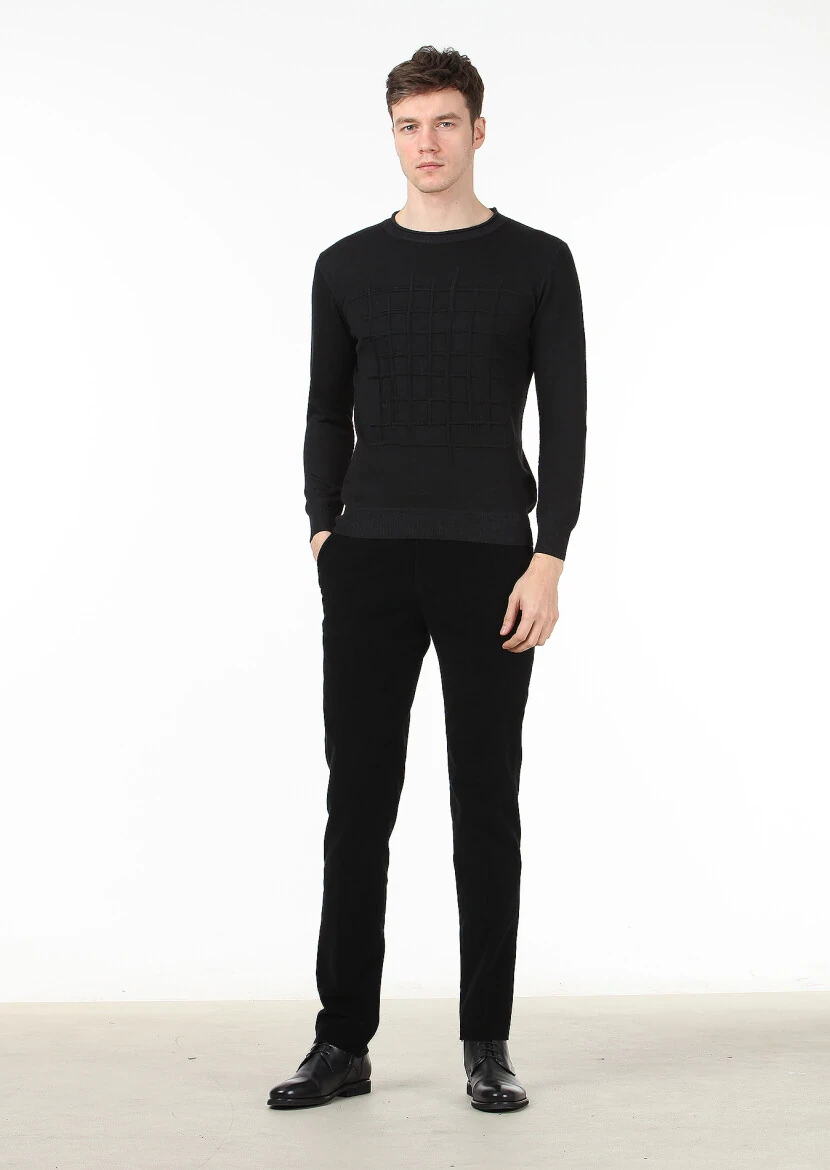 Black Knitwear Sweatshirt - 3
