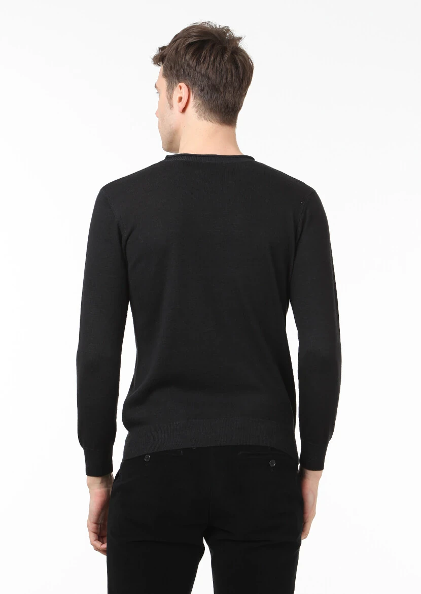 Black Knitwear Sweatshirt - 4