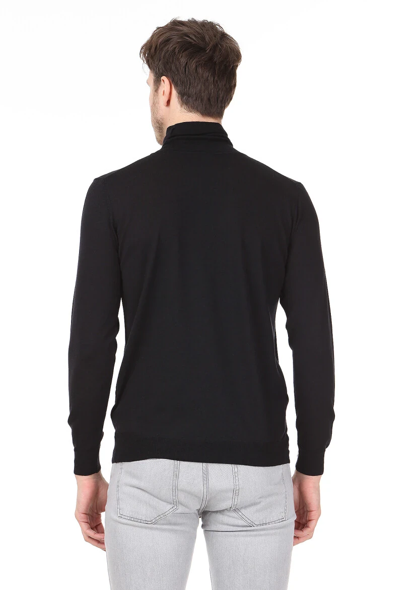 Black Knitwear Sweatshirt - 4