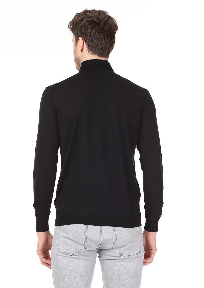 Black Knitwear Sweatshirt - 4