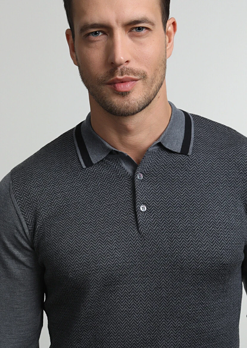 Black Knitwear Sweatshirt - 2