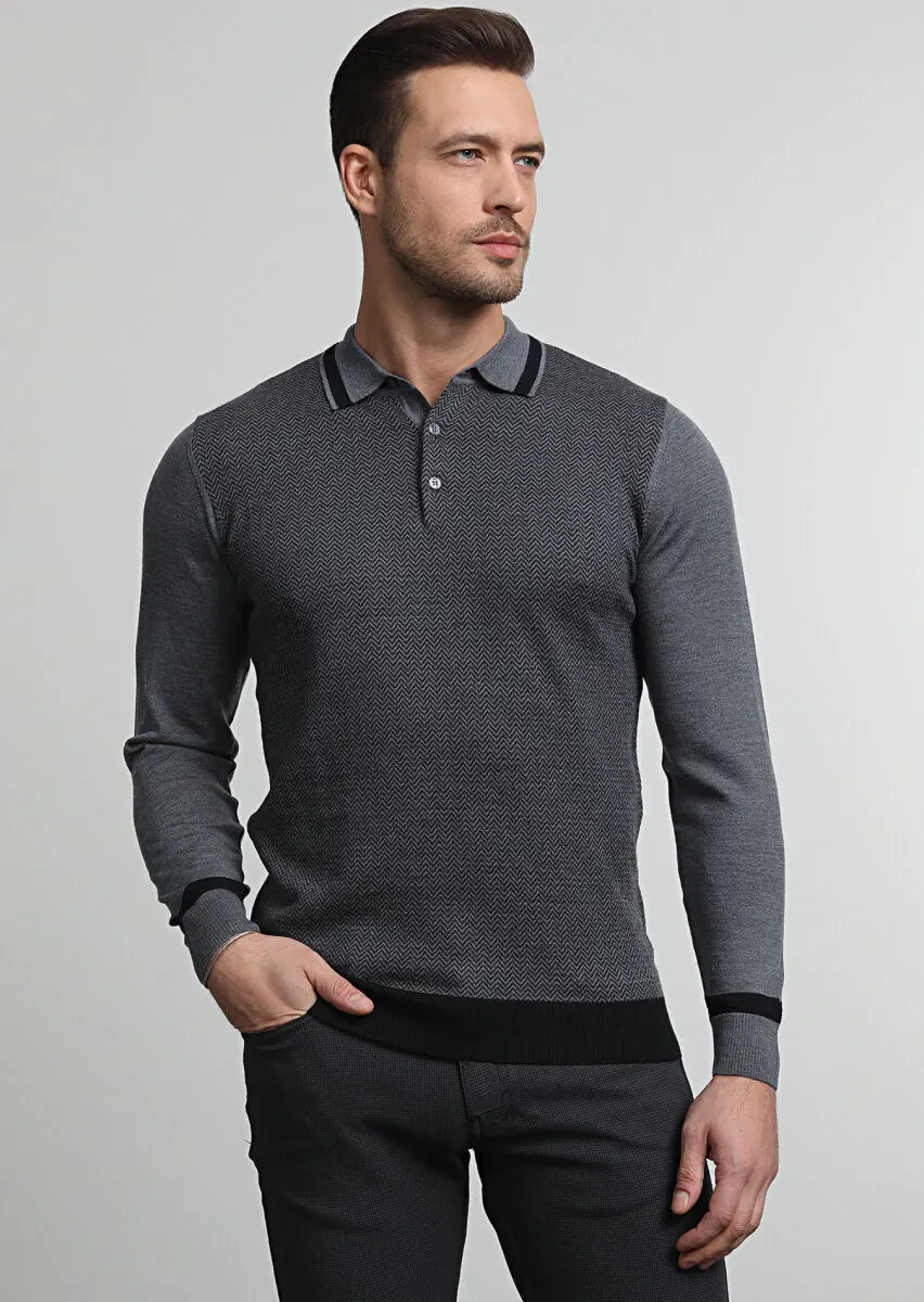 Black Knitwear Sweatshirt - 3