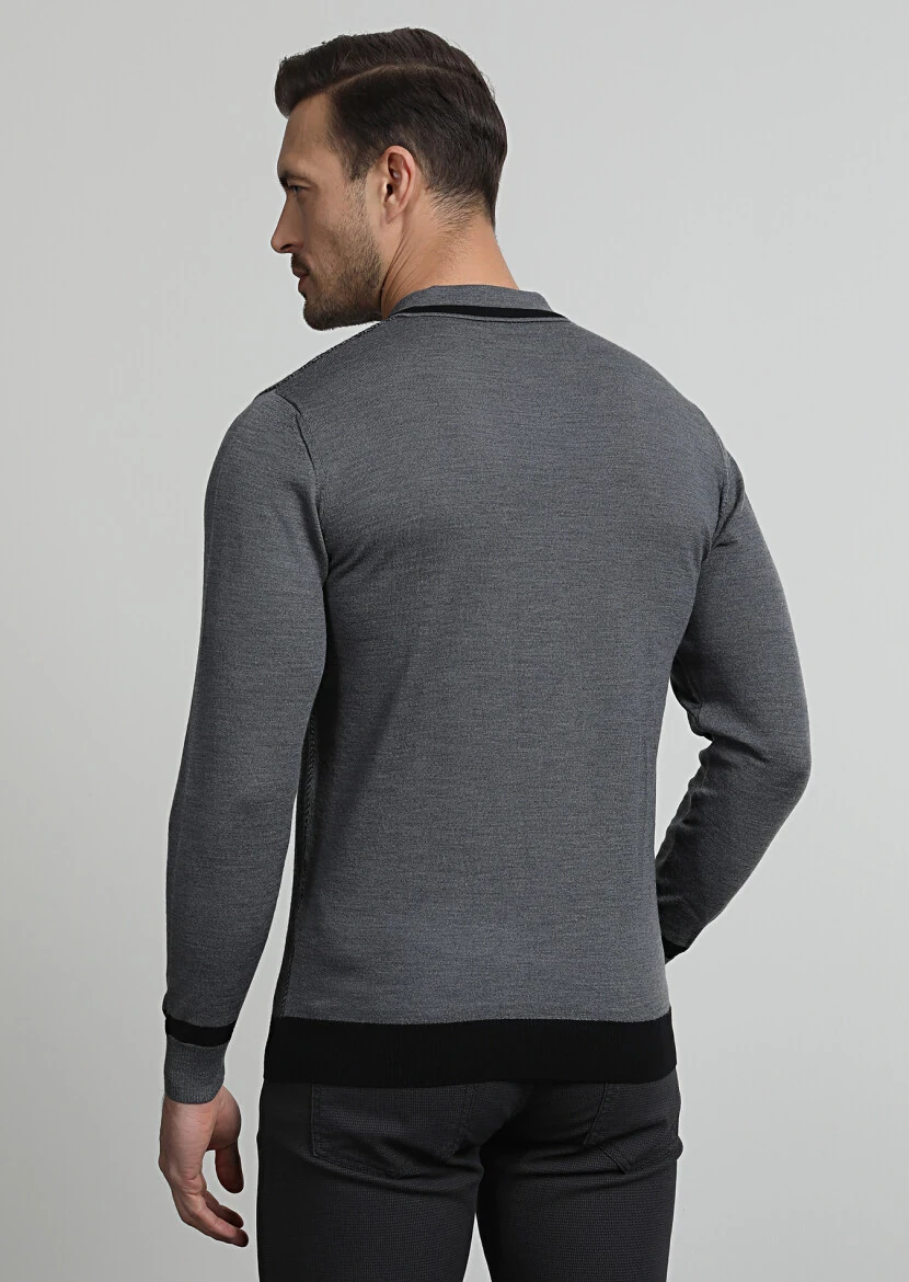 Black Knitwear Sweatshirt - 4