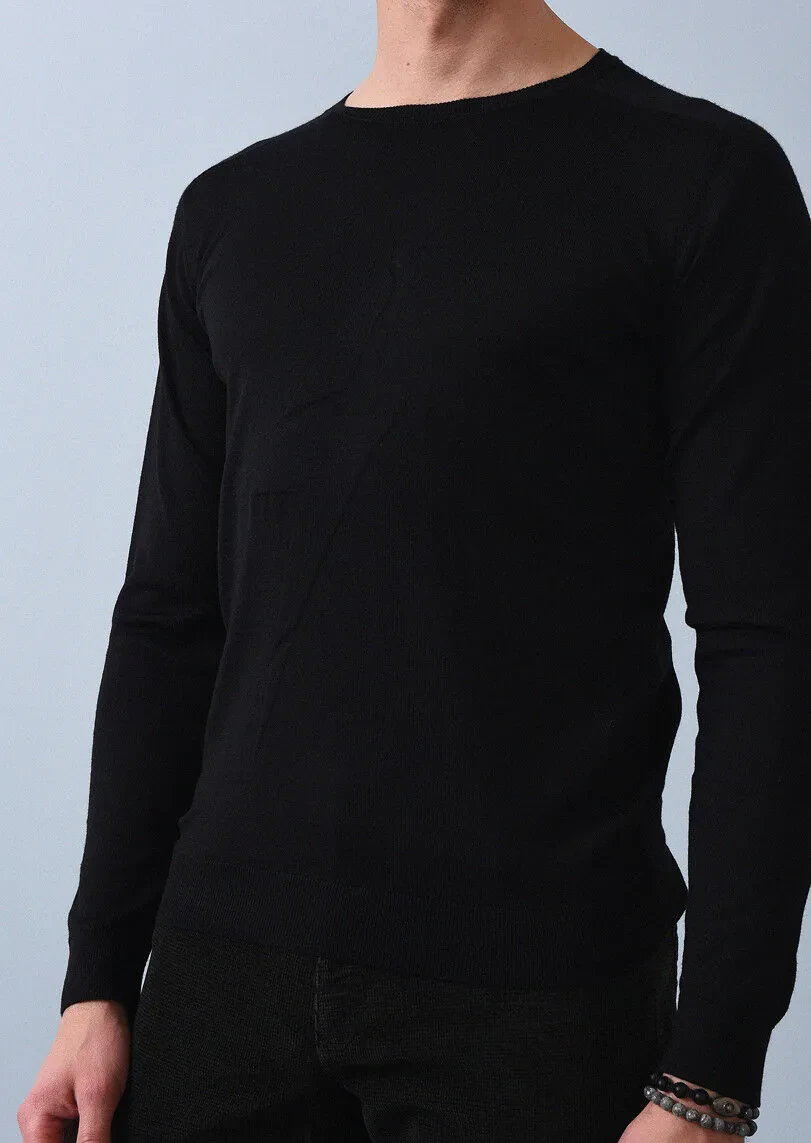 Black Knitwear Sweatshirt - 2