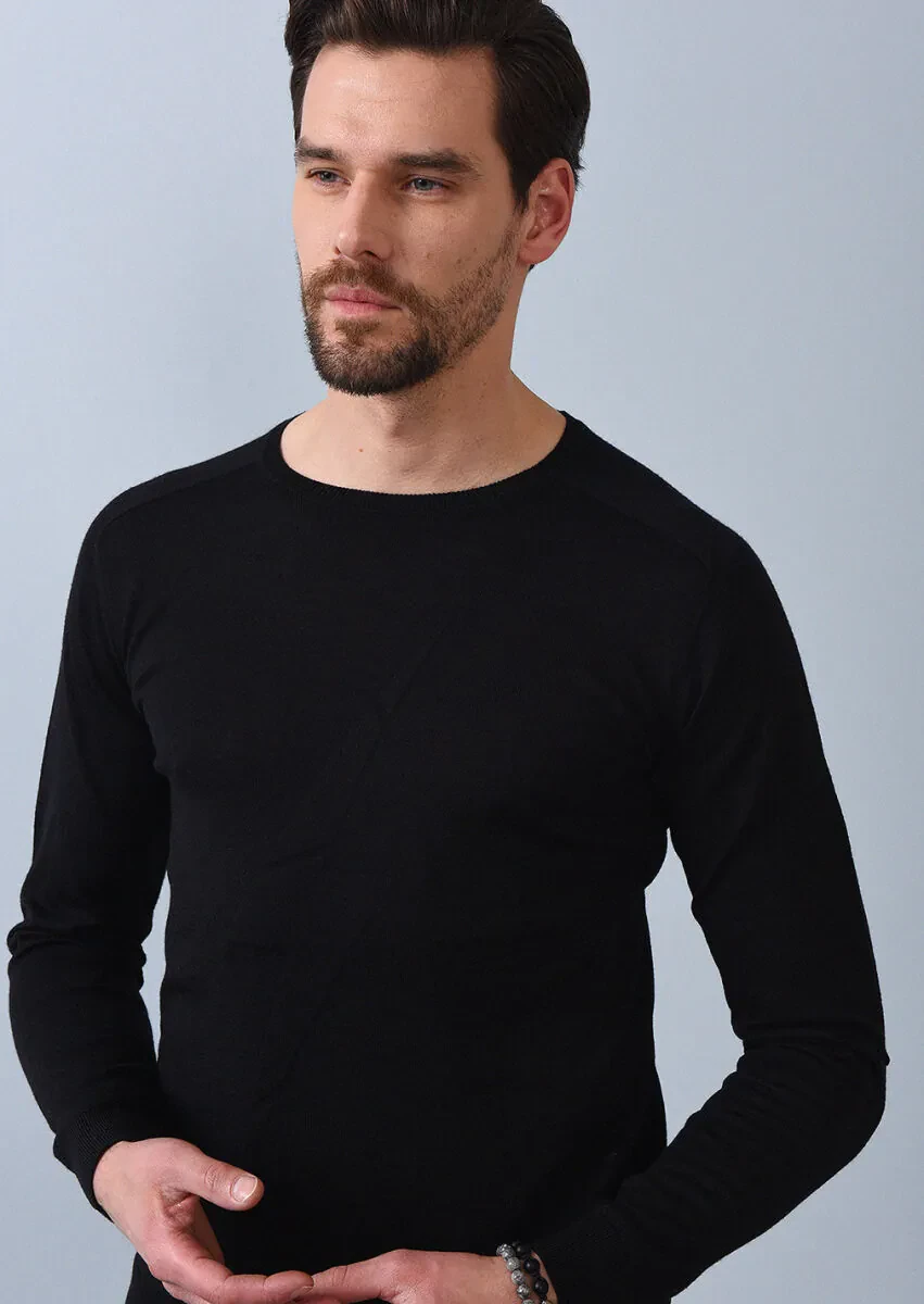 Black Knitwear Sweatshirt - 4
