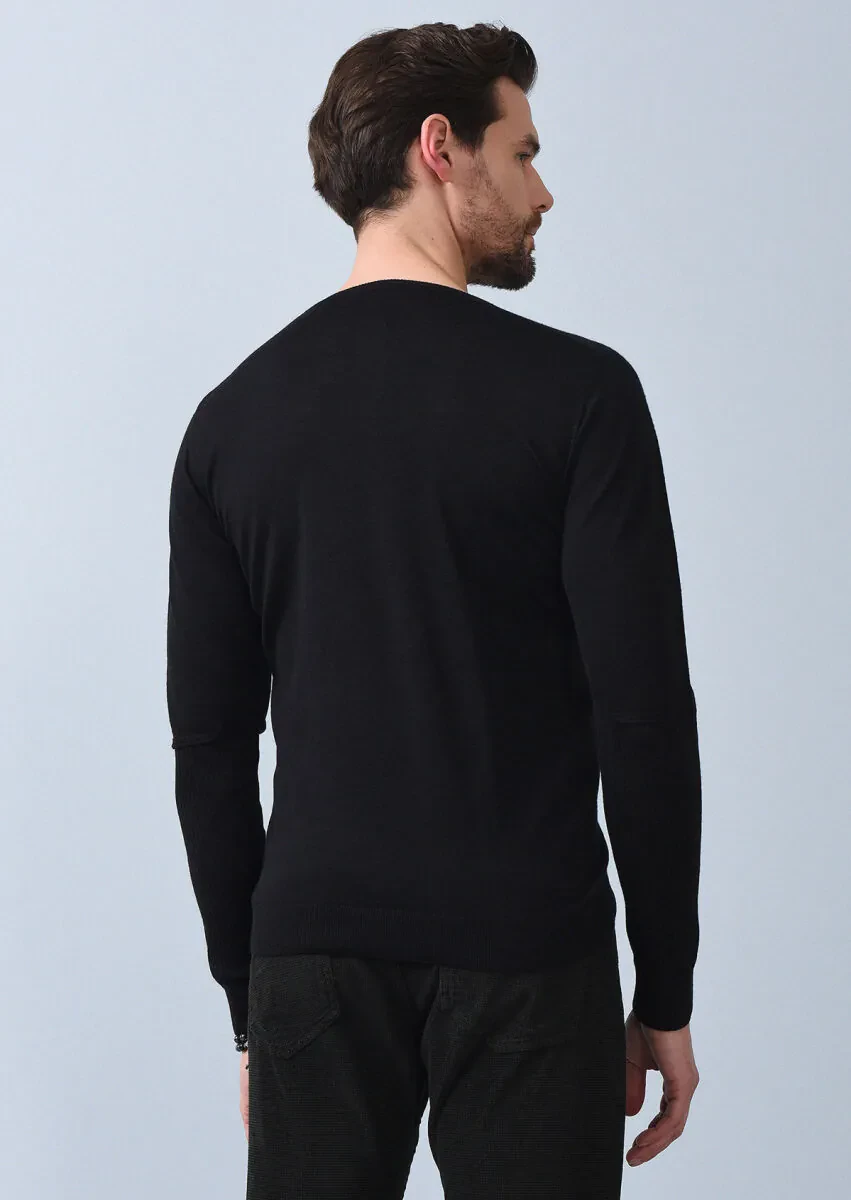 Black Knitwear Sweatshirt - 5