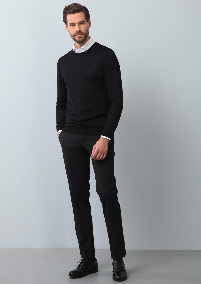 Black Knitwear Sweatshirt - 3