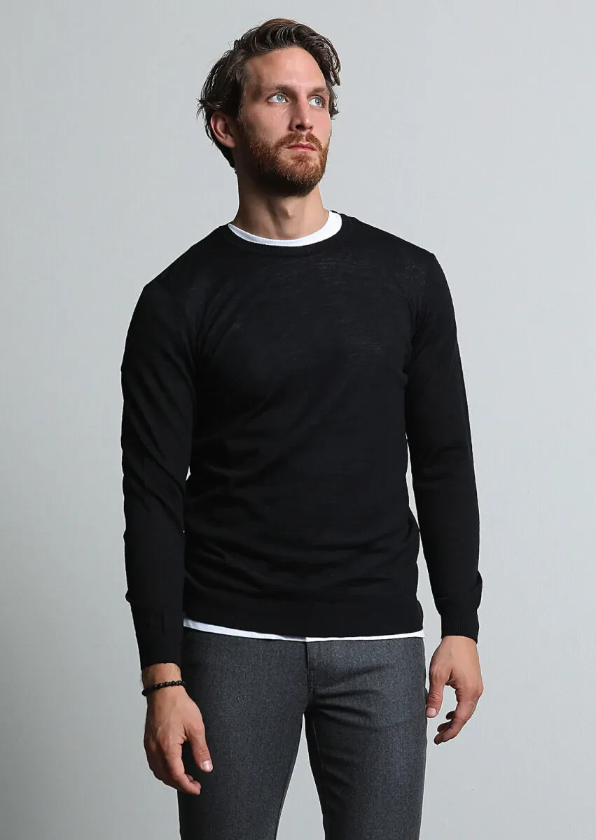 Black Knitwear Sweatshirt - 4