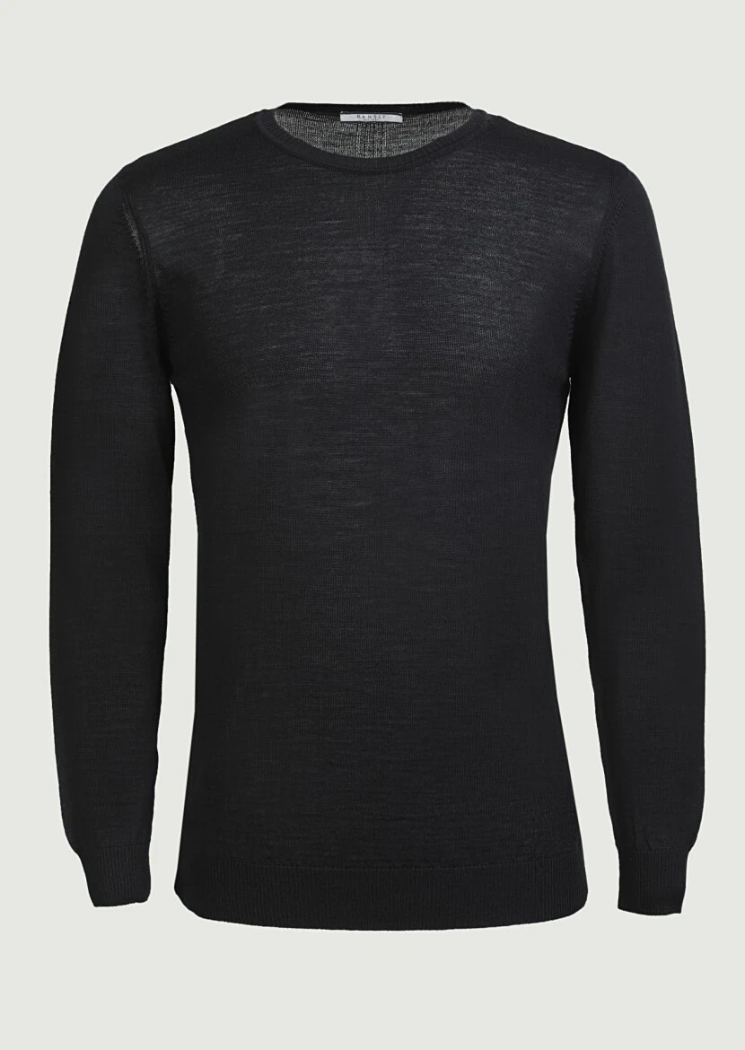 Black Knitwear Sweatshirt - 6