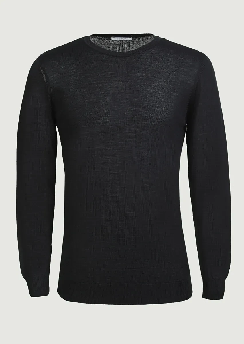Black Knitwear Sweatshirt - 6