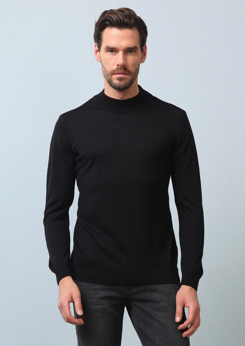 Black Knitwear Sweatshirt - 3