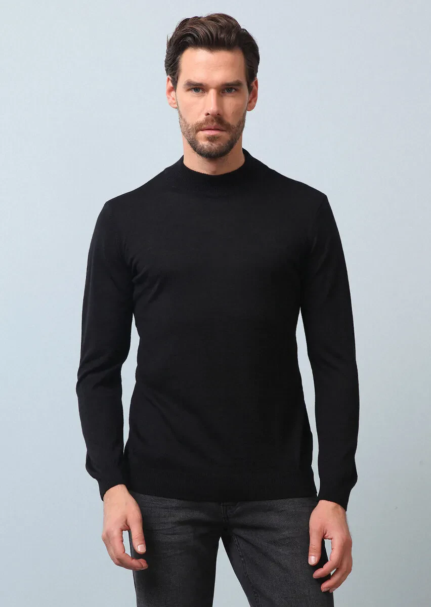 Black Knitwear Sweatshirt - 3