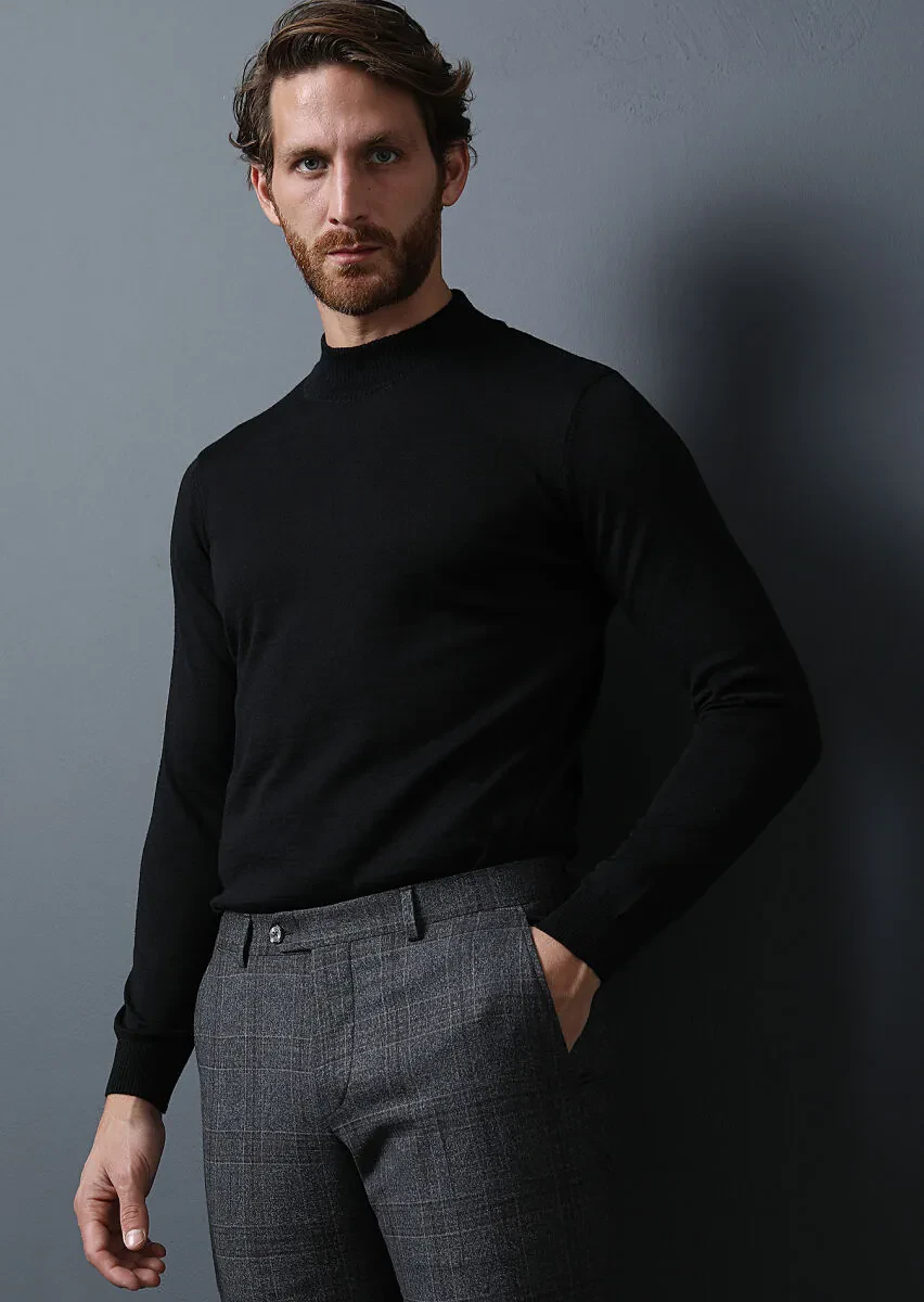 Black Knitwear Sweatshirt - 4