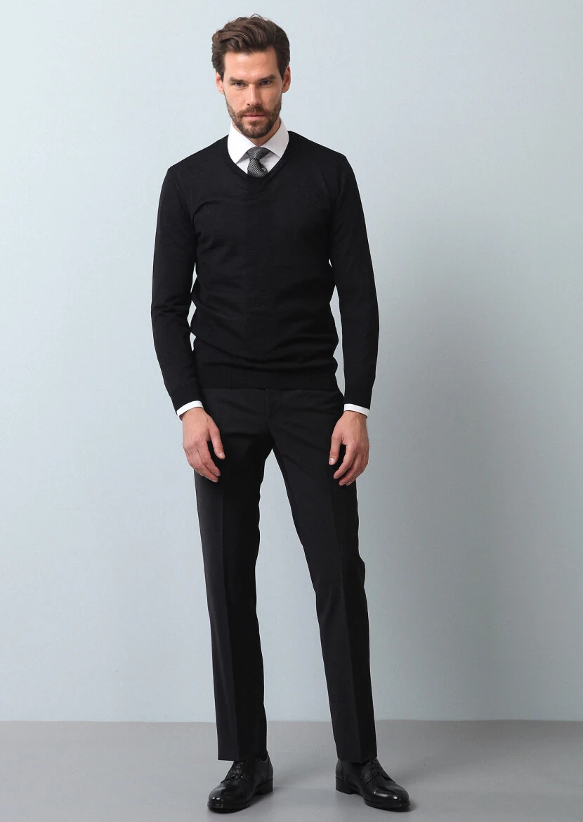 Black Knitwear Sweatshirt - 3