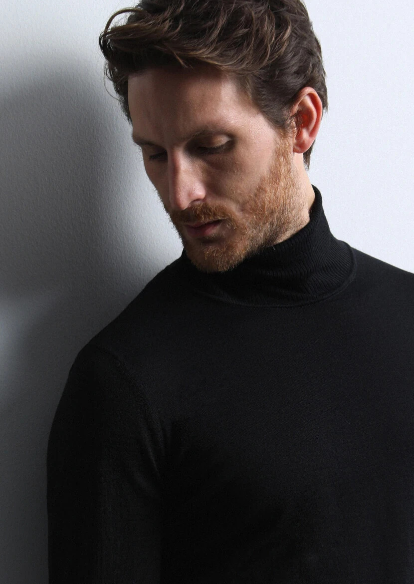 Black Knitwear Sweatshirt 