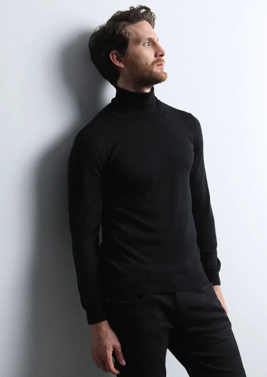 Black Knitwear Sweatshirt - 4