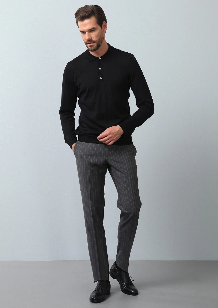 Black Knitwear Sweatshirt - 2