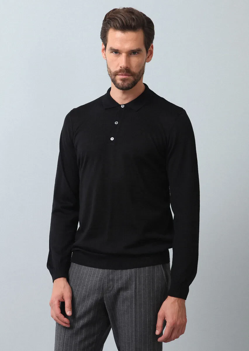 Black Knitwear Sweatshirt - 3