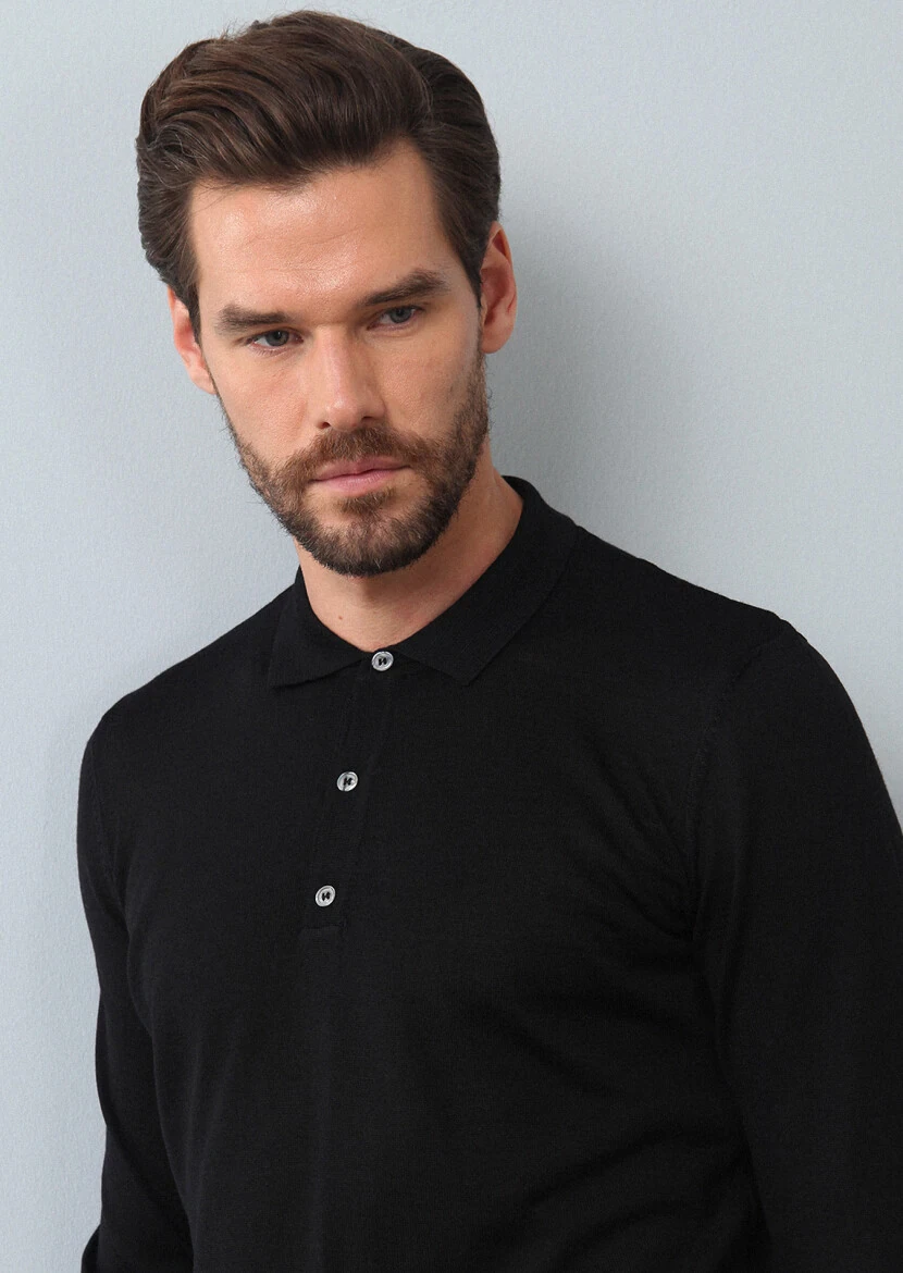 Black Knitwear Sweatshirt - 4