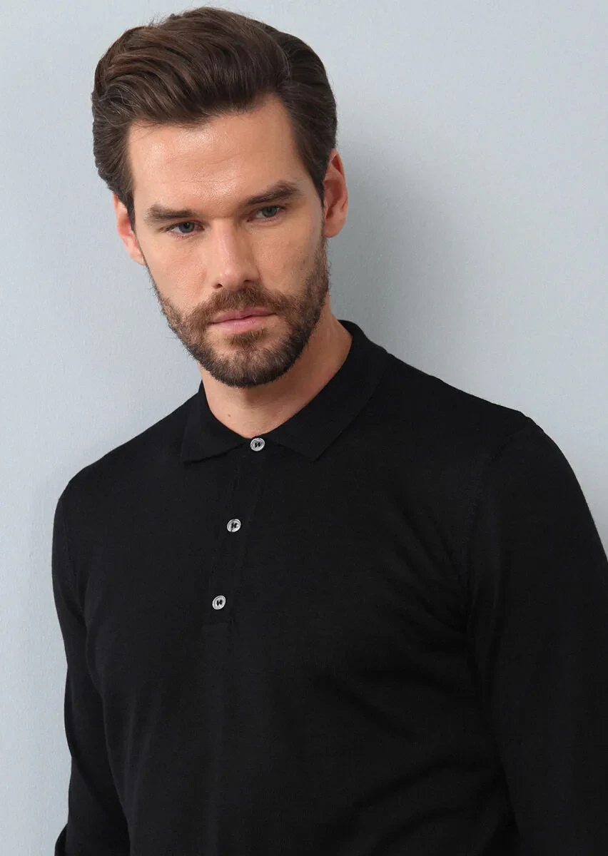 Black Knitwear Sweatshirt - 4