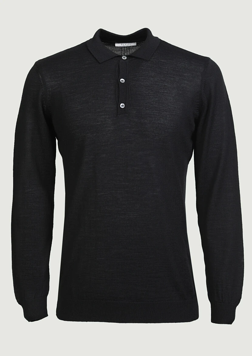 Black Knitwear Sweatshirt - 6