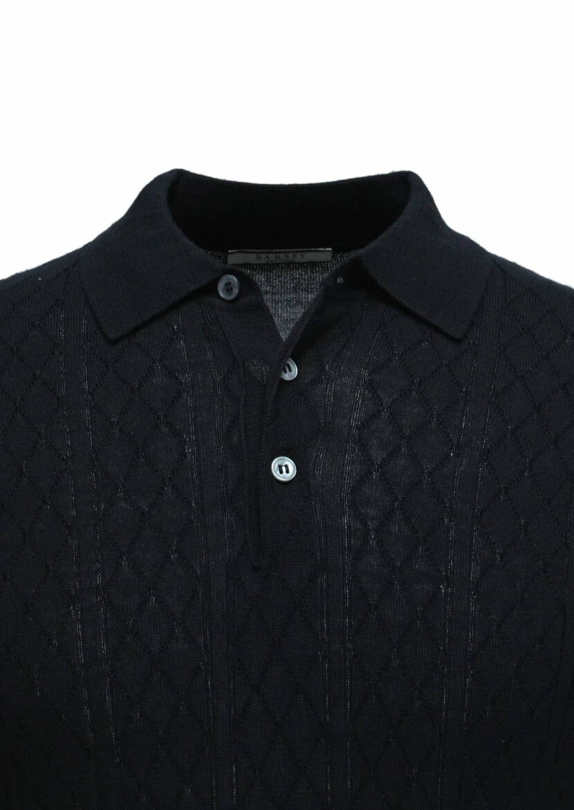 Black Knitwear Sweatshirt - 2