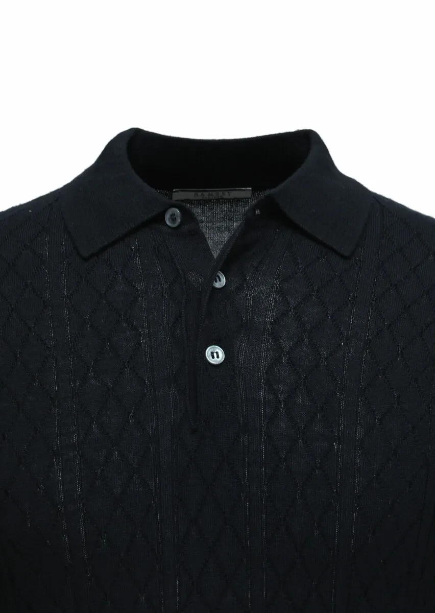 Black Knitwear Sweatshirt - 2