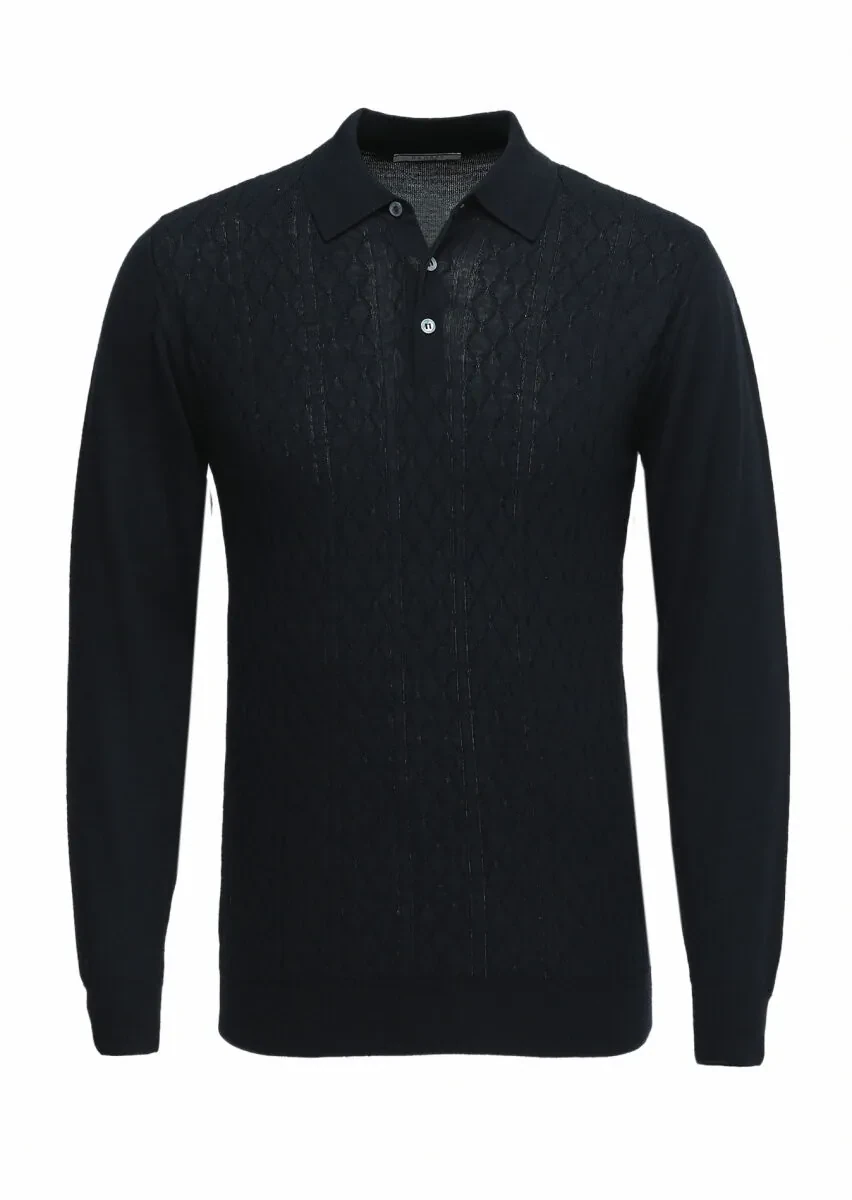 Black Knitwear Sweatshirt - 5