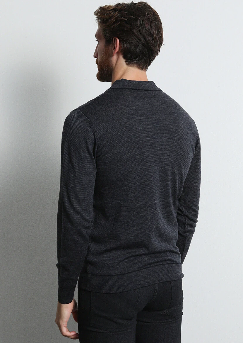 Black Knitwear Sweatshirt - 5