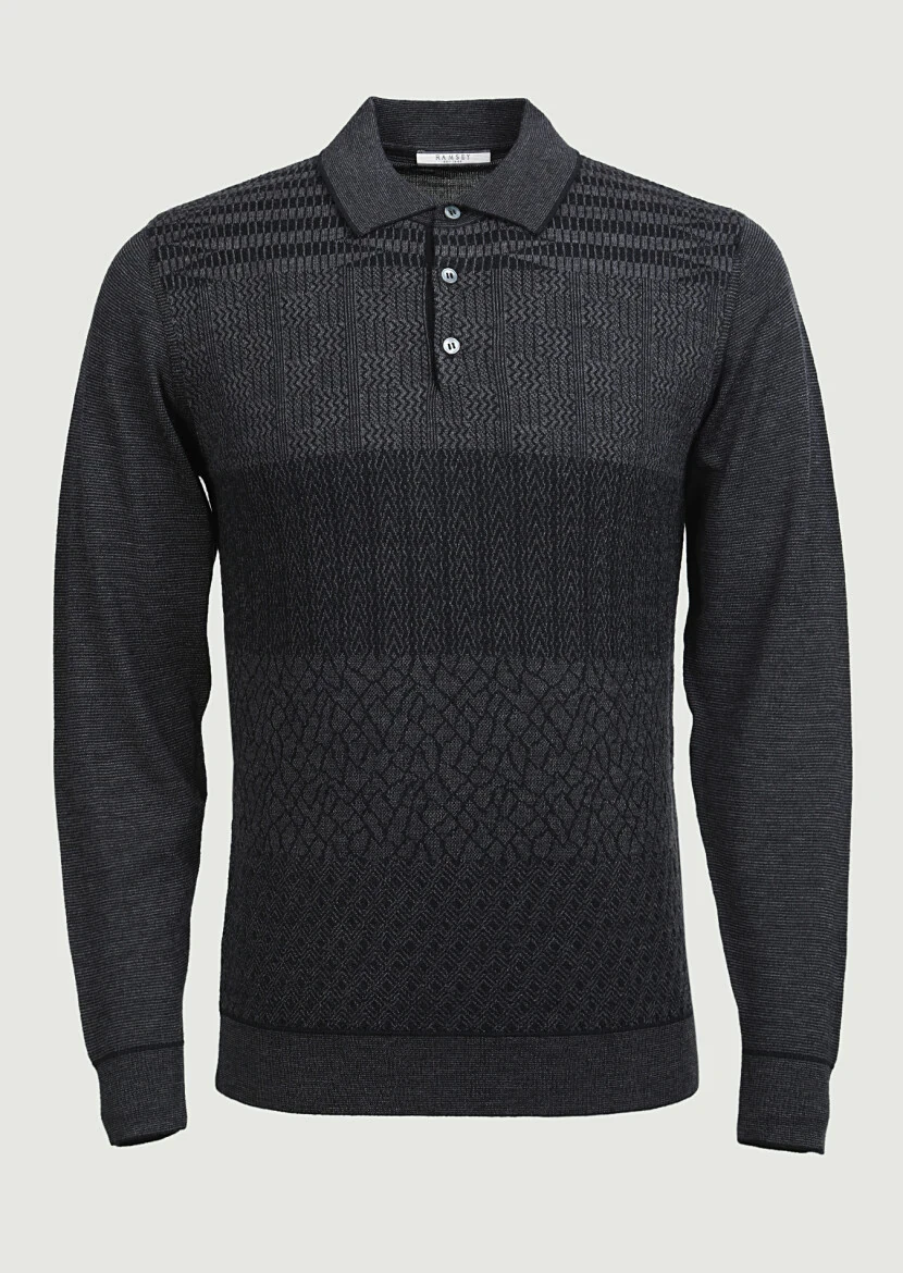 Black Knitwear Sweatshirt - 6