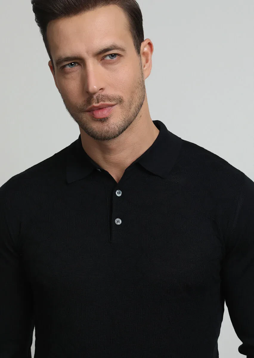 Black Knitwear Sweatshirt - 2