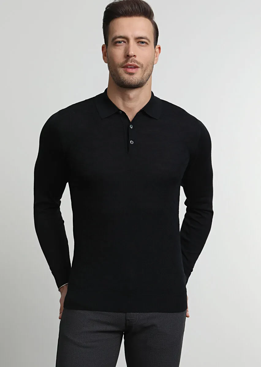 Black Knitwear Sweatshirt - 3